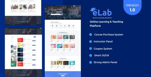 eLab v1.0 – Online Learning and Teaching Platform PHP Script
