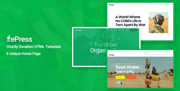 ePress v1.0 – Charity & Fundraising HTML Template Free