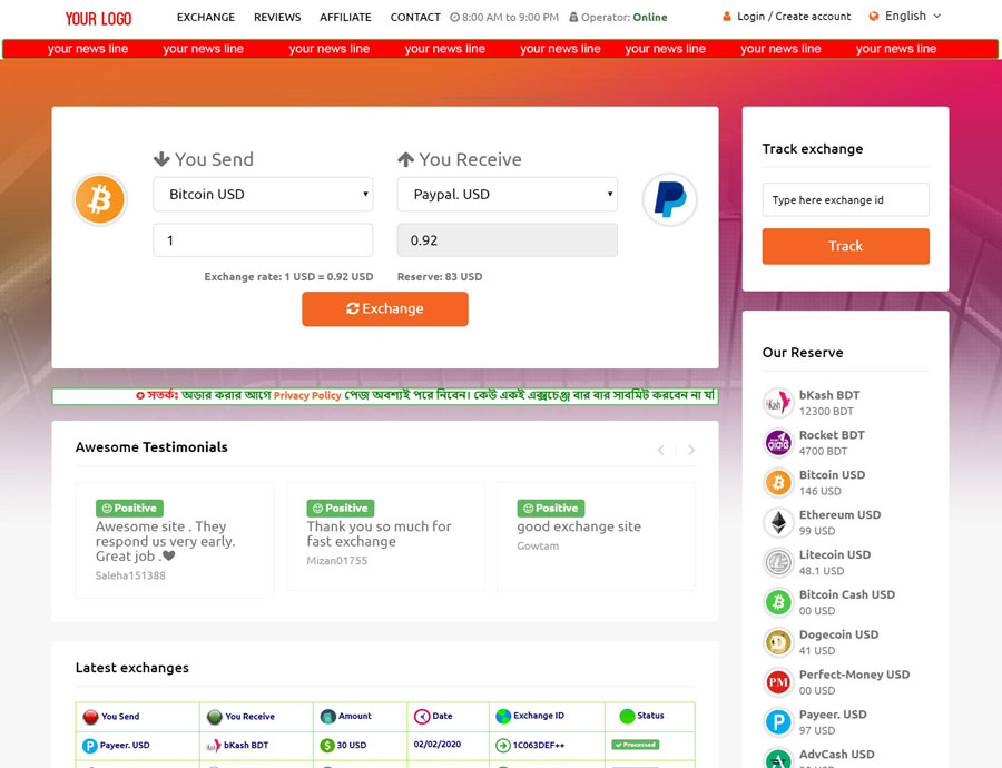 BitExchanger Nulled PHP Script