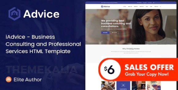 iAdvice v1.0 – Business Consulting and Professional Services HTML Template Free