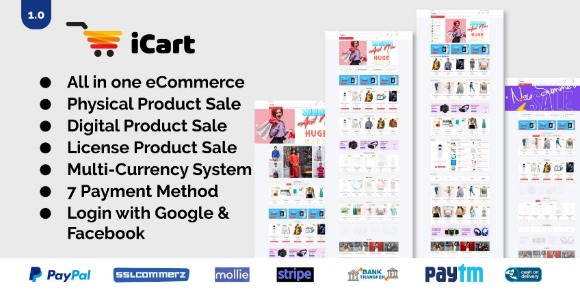 iCart v1.0 – Multipurpose eCommerce CMS Script