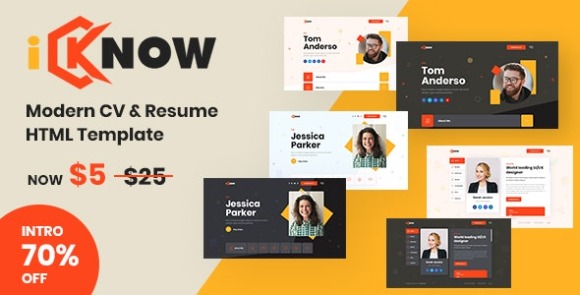 iKnow v1.0 – CV / Resume / Portfolio Template Free