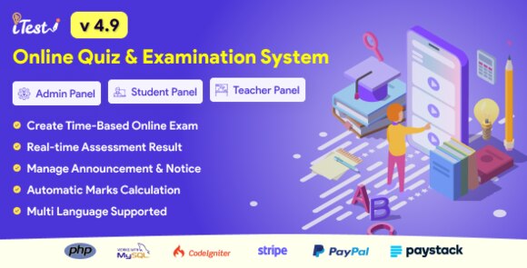 iTest v4.9 – Online Quiz & Examination System Script