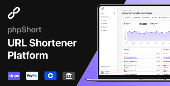 phpShort v50 Nulled – URL Shortener Software PHP Script