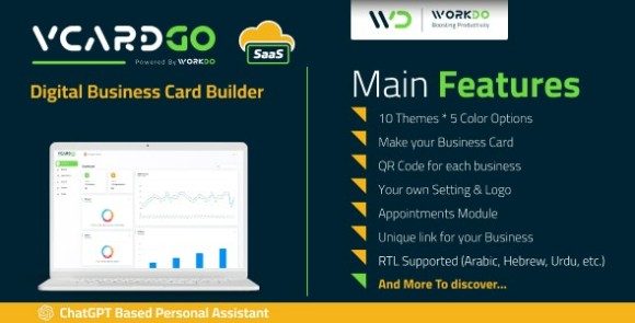 vCardGo SaaS v7.0 Nulled – Digital Business Card Builder PHP Script